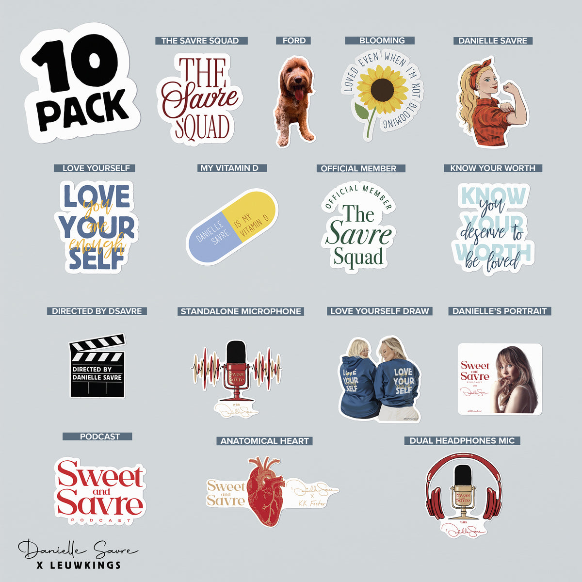 Set of 10 Stickers