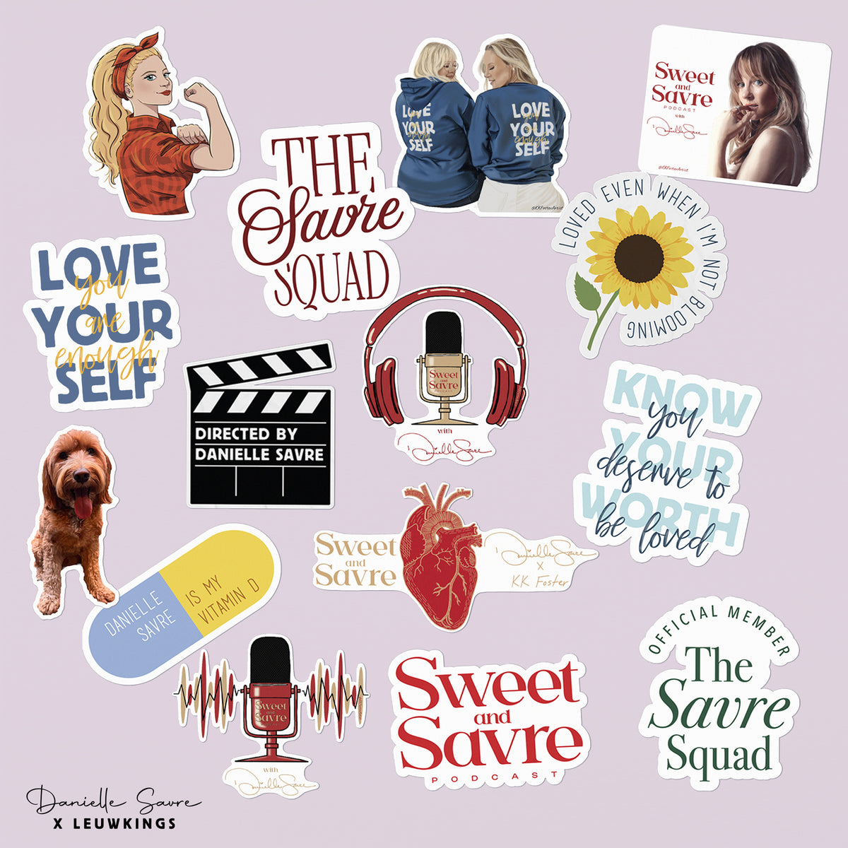 Set of 15 stickers